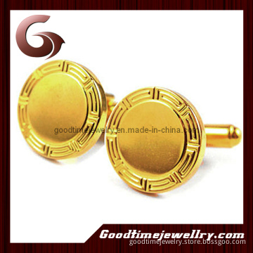 Round Cufflinks in Gold